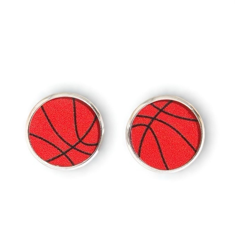 Slam Dunk Style: Basketball Stud Earrings 🏀 NWT Sports Jewelry I Great Gift!